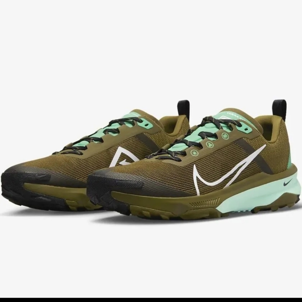 Nike React Kiger 9 Trail Running Shoes Mens Size-13 Olive Green DR2693-300